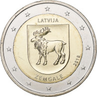 Latvia, 2 Euro, Zemgale, 2018, SPL, Bimétallique - Lettonia