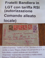 Luogotenenza. Storia Postale. Corrispondenze Con Francobolli RSI Usati In LGT Con Tariffa RSI - Marcofilía