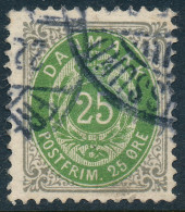 Denmark Danemark Danmark 1903: 25ø Grey/green Bicolour, F+ Used, AFA 29C (DCDK00617) - Used Stamps