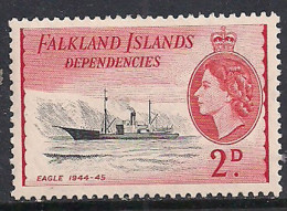 Falkland Islands 1954 QE2 2d Dependencies MLH SG G29 ( C286 ) - Falkland