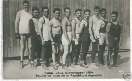 SPO009 - VINTAGE POSTCARD - 1924 PARIS OLYMPICS: Argentina BOXING  Team - Pallacanestro