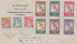 Enveloppe   Recommandée   JORDANIE     Commémoration   Unification   De   La   Jordanie      BEIT  JALA   1952 - Jordan
