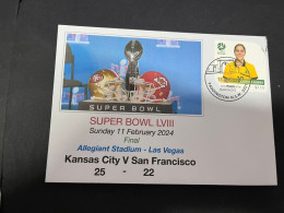 13-2-2024 (4 X 7) Super Bowl LVIII Final - In Las Vegas - Kansas City (25) V San Francisco (22) (T. Swift & T. Kelce) - Coppa America