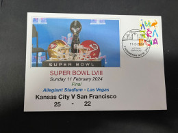 13-2-2024 (4 X 7) Super Bowl LVIII Final - In Las Vegas - Kansas City (25) V San Francisco (22) (T. Swift & T. Kelce) - Coppa America