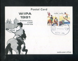 "MALTA" 1981, Sonderpostkarte Mi. P 20 Gestempelt (70054) - Malta