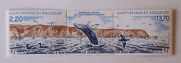SPM 1988 Triptyque Patrimoine Naturel Anse à Ross Les Falaises Cap Percé Neuf - Unused Stamps