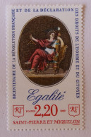 SPM 1989 Bicentenaire Révolution Française Egalité Neuf - Nuovi