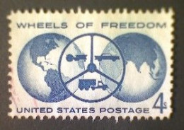 United States, Scott #1162, Used(o), 1971, Wheels Of Freedom, 4¢, Dark Blue - Used Stamps