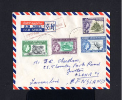 10170-GILBERT & ELLICE ISLANDS-AIRMAIL COVER CHRISTCHURCH.1959.British Colonies.Brief.Enveloppe AERIEN - Islas Gilbert Y Ellice (...-1979)