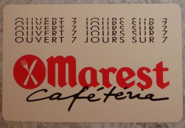 Petit Calendrier Poche 1989 Marest Cafétéria  Format Carte Bleue - Small : 1981-90