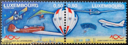 Luxembourg 2009, 100th Anniversary Of Flying Union In Luxembourg, MNH Stamps Strip - Ungebraucht