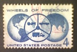 United States, Scott #1162, Used(o), 1971, Wheels Of Freedom, 4¢, Dark Blue - Gebruikt