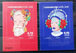 Luxembourg 2018, Christmas, MNH Unusual Stamps Set - Nuovi