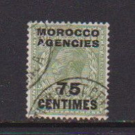 MOROCCO  AGENCIES    1917    75c  On  9d  Olive  Green    USED - Oficinas En  Marruecos / Tanger : (...-1958