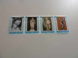 State Of Upperyafa - Sculptures - Val 10 - 30 - 60 - 75 Fils - Polychrome  - Oblitérés - Année 1971 - - Mitología