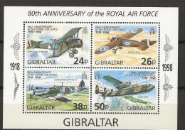 1998 MNH Gibraltar Mi Block 33 Postfris** - Gibraltar