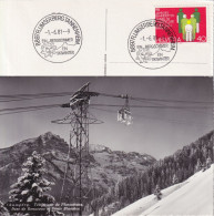 AK  "Champéry - Téléférique Planachaux"  (ET Flumserberg Tannenheim)     Ca. 1950/81 - Covers & Documents