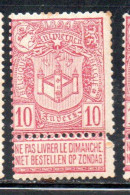 BELGIQUE BELGIE BELGIO BELGIUM 1894 COAT OF ARMS ANTWERP EXHIBITION ISSUE 10c MH - 1894-1896 Exhibitions