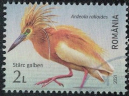 Roumanie 2021 Oblitéré Used Oiseau Ardeola Ralloides Crabier Chevelu Y&T RO 6674 SU - Used Stamps