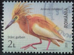 Roumanie 2021 Oblitéré Used Oiseau Ardeola Ralloides Crabier Chevelu Y&T RO 6674 SU - Usati