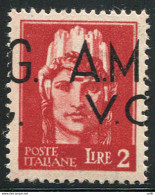 AMG. VG. - Lire 2 Soprastampa Spostata "G. A.M." - Mint/hinged