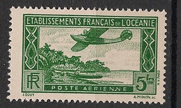 OCEANIE - 1934 - Poste Aérienne  PA N°YT. 1 - Avion 5f Vert - Neuf Luxe ** / MNH / Postfrisch - Airmail