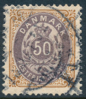 Denmark Danemark Danmark 1897: 50ø Brown/lilac Bicolour, F-VF Used, AFA 30B (DCDK00624) - Oblitérés