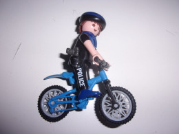 Personnage Playmobil Police - Policiers - Brigade VTT - Vélo - Playmobil