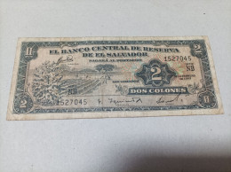 Billete De El Salvador De 2 Colones, Año 1962 - El Salvador