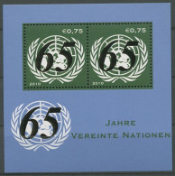 UNO Wien 2010 65 Jahre Vereinte Nationen Block 28 Postfrisch (C14173) - Blocchi & Foglietti