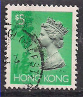 Hong Kong 1992-96 QE2 $5 Green Used SG 714 ( J624 ) - Gebraucht