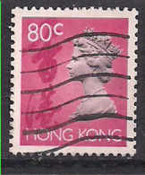 Hong Kong 1992-96 QE2 80c Pink Used SG 706 ( J225 ) - Used Stamps