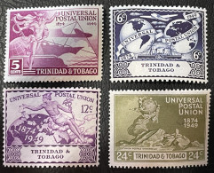 TRINIDAD  - MH*  - 1949   -  # 261/264 - Trinidad Y Tobago