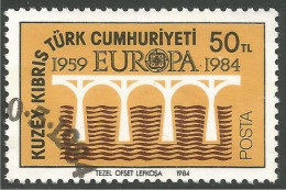 EU84-59c EUROPA CEPT 1984 Chypre Cyprus Pont Bridge Brücke Puente Brug Ponte - Used Stamps