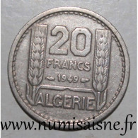 ALGERIE - KM 91 - 20 FRANCS 1949 - TTB - Algérie