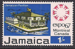 Jamaica 1967 QE2 1/-d Expo '67 SG 261 MNH ( K867 ) - Jamaica (1962-...)