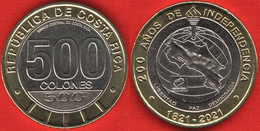 Costa Rica 500 Colones 2021 "Independence" BiMetallic UNC - Costa Rica
