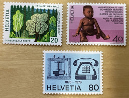 SWITZERLAND  - MNH** - 1976 - # 1069, 1071, 1072 - Unused Stamps