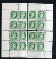 Canada MNH PB's 1955-56 Wilding Portrait - Unused Stamps