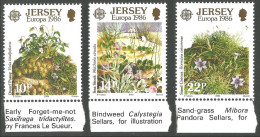 EU86-19 EUROPA CEPT 1986 Jersey Fleurs Flowers Blumen Tabs MNH ** Neuf SC - 1986