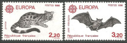 EU86-10a EUROPA CEPT 1986 France Chauve-souris Genette Bat MNH ** Neuf SC - 1986