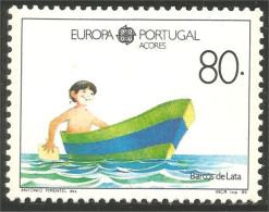 EU89-10 EUROPA-CEPT 1989 Azores Jeux Enfants Children Games Bateau Boat MNH ** Neuf SC - 1989