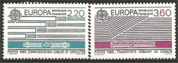 EU88-4a EUROPA-CEPT 1988 France Communications Train Railway MNH ** Neuf SC - 1988