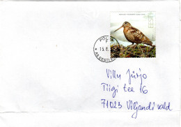 ESTONIA  Letter, Woodcock     /    L`ESTONIE  Enveloppe, Bécasse Des Bois - Hoendervogels & Fazanten