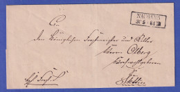 Preußen Dienstbrief Mit Rechteckstempel NAUGARD, 1850er Jahre - Other & Unclassified