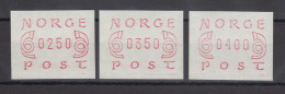 Norwegen 1980 FRAMA-ATM Posthörner Ziffern BREIT Braunrot Satz 250-350-400 **  - Viñetas De Franqueo [ATM]