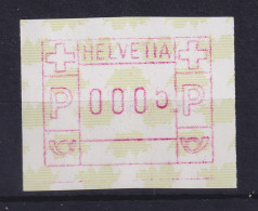 Schweiz FRAMA-ATM Mi-Nr. 5x Mit Ziffernrad-Justierfehler 4. Stelle ** - Automatic Stamps