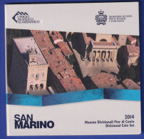 San Marino Euro-Kursmünzen-Satz Im Folder 2014 - Saint-Marin