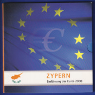 Zypern Euro-Kursmünzensatz Und Briefmarken Zur Euro-Einführung 2008 - Andere - Europa