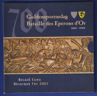 Belgien Euro-Kursmünzen-Satz Mit Sonderprägung Schlacht Der Goldenen Sporen 2002 - Altri & Non Classificati